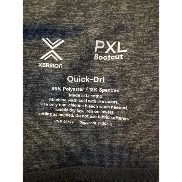 Xersion gray marled quick dri bootcut athleisure activewear leggings size PXL - Picture 3 of 3
